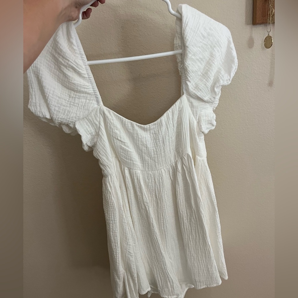 NEVER WORN: White Princess Polly Romper